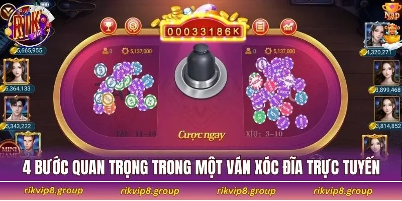 4 bước quan trọng trong một ván xóc đĩa trực tuyến