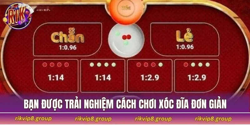 Bạn được trải nghiệm cách chơi xóc đĩa đơn giản